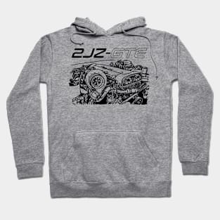 2JZ GTE Supra Engine Hoodie